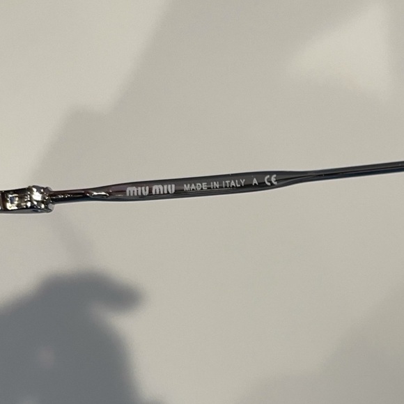 MIU MIU Sunglasses - Square Frame, Black Glitter - Picture 6 of 11